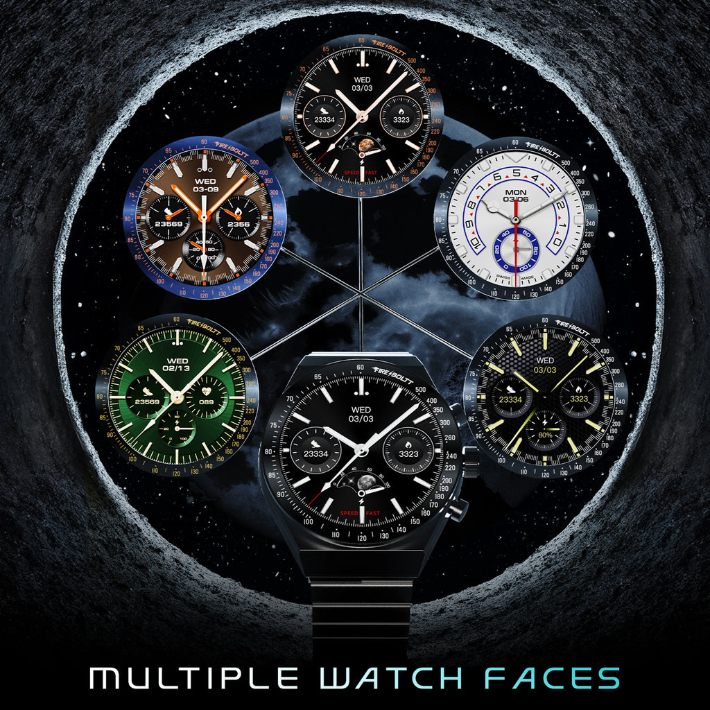 Fire-Boltt Spacewatch | Stainless Steel Bluetooth Calling Watch| 1.43″ AMOLED