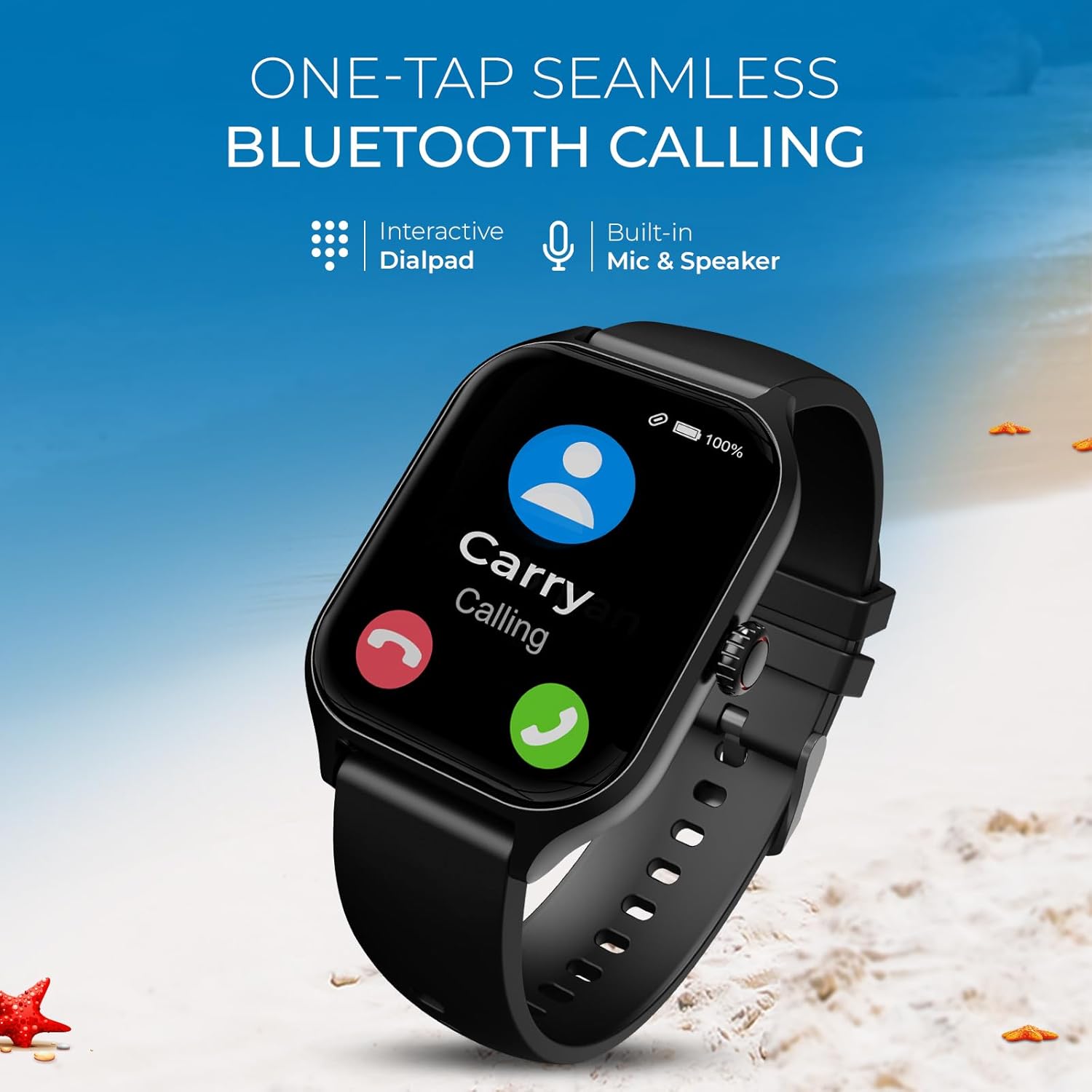 beatXP Marv Raze Fitness Smartwatch with 24×7 Health Monitoring | Bluetooth Calling & Health Tracker