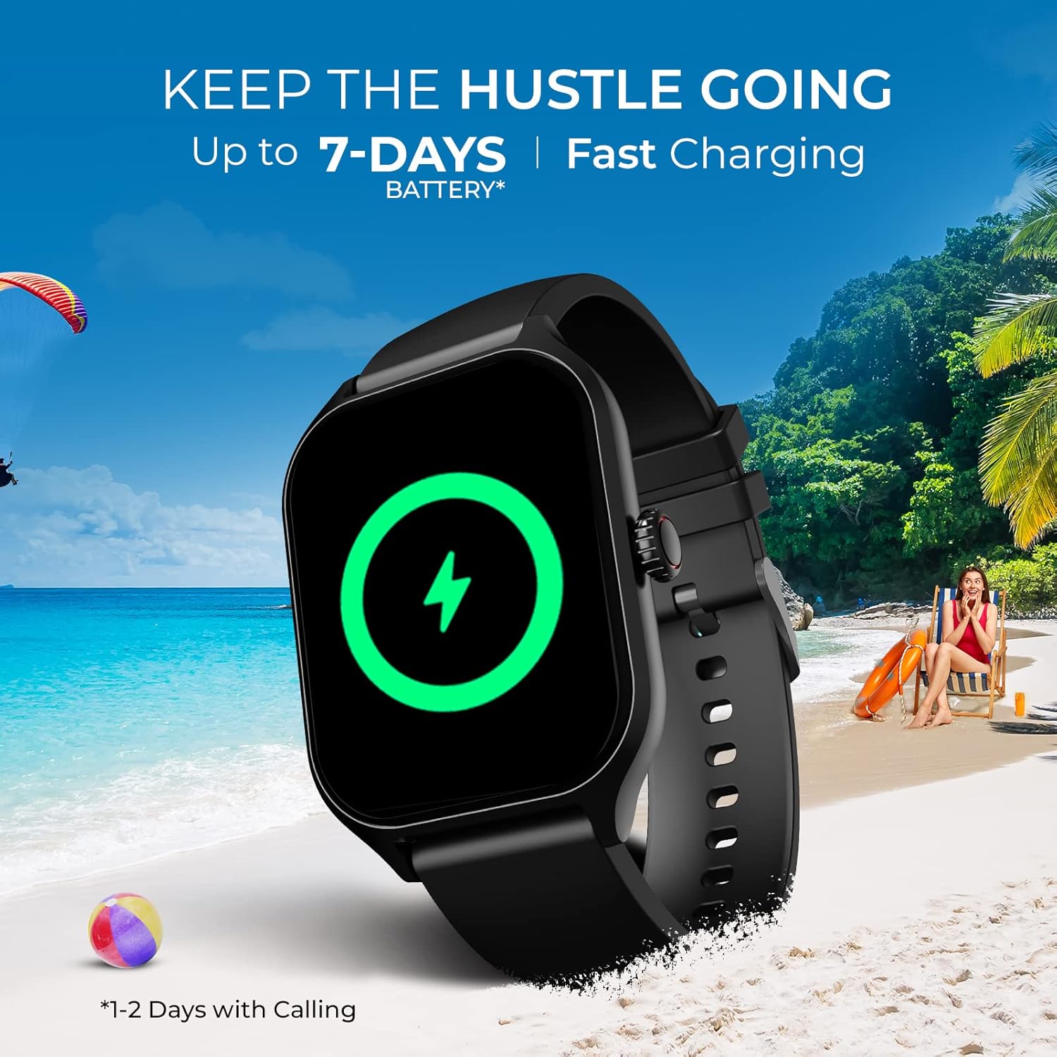 beatXP Marv Raze Fitness Smartwatch with 24×7 Health Monitoring | Bluetooth Calling & Health Tracker