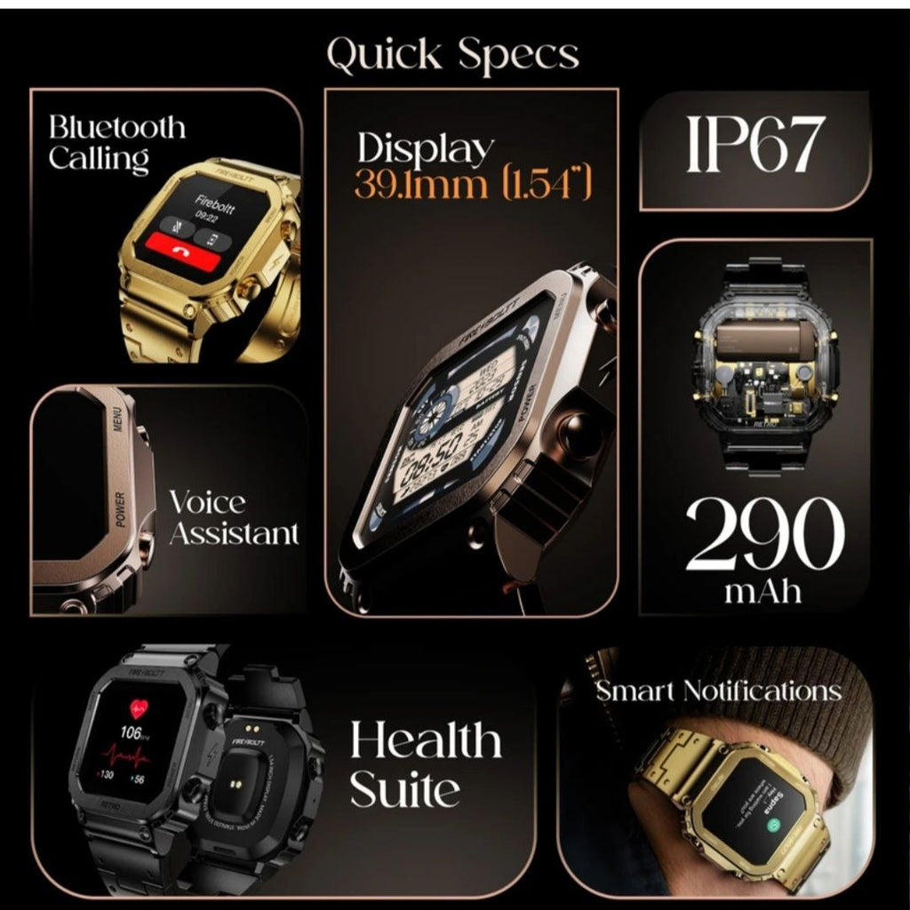 Fire-Boltt Retro Outdoor Smartwatch | Rugged & Durable | Adventure Smartwatch